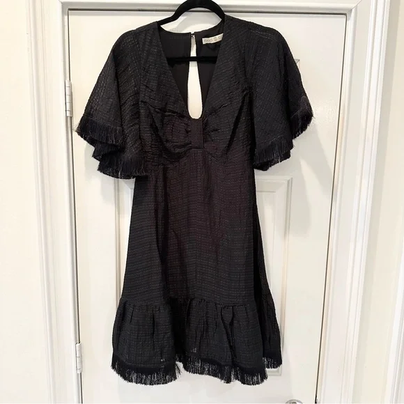 NWT Marie Oliver Octavia Linen Blend Mini Dress - Black -  threedaughtersproperties.com